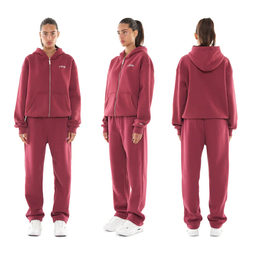 OPEN LEG JOGGER RICH RED